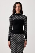 Guess sweter damski z dodatkiem wełny AUBREY czarny W5BR24 Z3JD2
