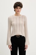 Sisley sweter bawełniany damski kolor beżowy lekki 1494M106O