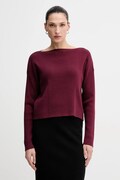 Sisley sweter z domieszką wełny damski kolor bordowy 1KHTL106J
