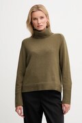 Joop! sweter z dodatkiem wełny damski kolor zielony z golfem 30049417