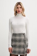 Joop! sweter wełniany damski kolor beżowy z golfem 30049422
