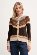Кардиган з домішкою вовни Pepe Jeans колір коричневий PL7000048