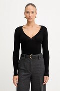 Twinset pulover de lână culoarea negru, light, 252TT3110