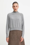 Twinset pulover de cașmir culoarea gri, light, cu turtleneck, 252TT3531
