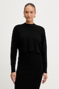 Twinset sweter z domieszką wełny damski kolor czarny 252TT3210