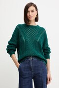 Vlněný svetr Twinset dámský, zelená barva, 252TT3201