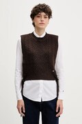 Pedro del Hierro kamizelka damski kolor brązowy lekki 4962459