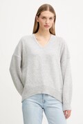 BOSS Orange sweter z dodatkiem wełny damski kolor szary 50550464