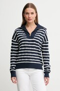 Tommy Hilfiger sweter wełniany damski kolor granatowy WW0WW46425