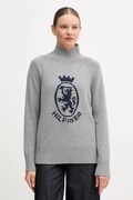 Πουλόβερ με προσθήκη μαλλιού Tommy Hilfiger χρώμα: γκρι, WW0WW46434