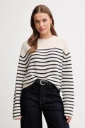Tommy Hilfiger sweter wełniany damski kolor beżowy lekki WW0WW46438