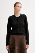 Calvin Klein kardigan wełniany damski kolor czarny lekki LV044D323G