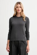 Calvin Klein sweter z dodatkiem wełny damski kolor szary lekki LV044D370G
