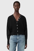 Vlněný kardigan AllSaints HONOR dámský, černá barva, W002KD