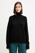 MICHAEL Michael Kors sweter wełniany damski kolor czarny ciepły z golfem MF561CGF2G