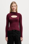 Pulover Karl Lagerfeld Jeans ženski, bordo barva, A4W18013