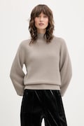 HUGO pulover de lână culoarea bej, cu turtleneck, 50548292