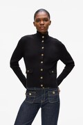 Karl Lagerfeld cardigan culoarea negru, A4W18040