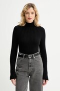 Marc O'Polo sweter bawełniany damski kolor czarny z półgolfem 509605960173