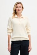 Lacoste sweter wełniany damski kolor beżowy AF4010