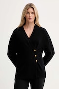 ISABELLE BLANCHE kardigan z dodatkiem wełny damski kolor czarny IS25FW-M152-F007