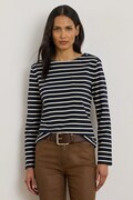 Бавовняний лонгслів Lauren Ralph Lauren колір синій 200980155