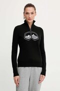 BOGNER Fire+Ice sweter z dodatkiem wełny AZRA damski kolor czarny lekki z półgolfem 84538499