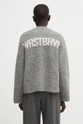 WRSTBHVR sweter z dodatkiem wełny Enci damski kolor szary ciepły U7025GT.2977