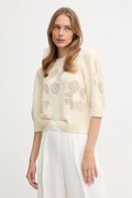 United Colors of Benetton sweter z dodatkiem wełny damski kolor beżowy lekki 18L4E10EV