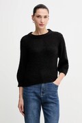 United Colors of Benetton sweter z dodatkiem moheru damski kolor czarny 1VAAD10F4