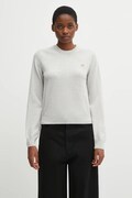 Вълнен пуловер Maison Kitsuné Baby Fox Merino Regular в сиво  PW00801KT1181
