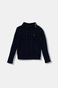Polo Ralph Lauren sweter bawełniany dziecięcy kolor granatowy ciepły 313978862001