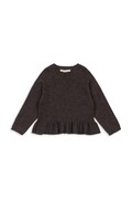 Konges Sløjd sweter z dodatkiem kaszmiru CATHY KNIT SWEATER kolor brązowy lekki KS103748