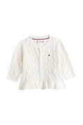 Tommy Hilfiger kardigan niemowlęcy kolor biały lekki KN0KN02110