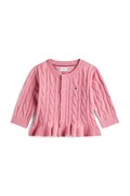 Tommy Hilfiger kardigan niemowlęcy kolor różowy lekki KN0KN02110