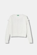United Colors of Benetton sweter dziecięcy kolor biały lekki 13HHC108W