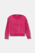 United Colors of Benetton sweter dziecięcy kolor różowy lekki 13HHC108W