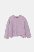 Детски пуловер с вълна United Colors of Benetton в лилаво 1VPUC108V