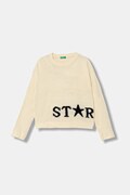 United Colors of Benetton sweter dziecięcy kolor beżowy lekki 1EHHQ109G