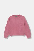 United Colors of Benetton sweter dziecięcy kolor różowy ciepły 1RG7C109L