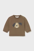 Mayoral Newborn pulover din bumbac pentru bebeluși culoarea maro, light, 2406
