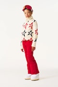 Perfect Moment sweter wełniany dziecięcy star dust sweater kolor biały lekki K6000042