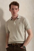Polo Ralph Lauren sweter z krótkim rękawem męski bawełniany beżowy 710980682