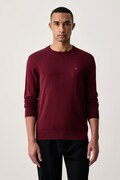 Tommy Hilfiger πουλόβερ ανδρικό βαμβακερό μπορντό MW0MW39999