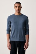 Tommy Hilfiger πουλόβερ ανδρικό βαμβακερό μπλε MW0MW39999