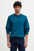Calvin Klein Jeans pulover de bumbac culoarea turcoaz, light, LV04RC309G