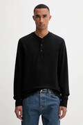 Filippa K longsleeve din bumbac culoarea negru, uni, 31498