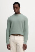 Pamučni pulover BOSS za muškarce, boja: zelena, lagane, 50545283