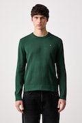 Tommy Jeans svetr pánský bavlněný zelený DM0DM21787