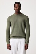 Tommy Jeans sveter pánsky bavlnený zelený DM0DM21787